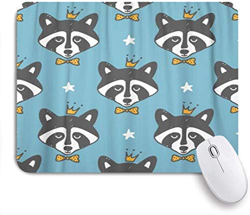 Preisvergleich Produktbild Benutzerdefiniertes Büro Mauspad,Tier Waschbär Prinz Sterne Einfache Tier Cartoon Fliege,Anti-slip Rubber Base Gaming Mouse Pad Mat