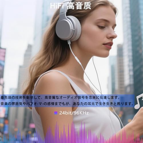 USB Type-C 3.5mm 変換アダプタ イヤホンジャック 変換 24bit/96kHz対応 DAC搭載 ハイレゾ音質 4極/3極兼用 音量調節/通話/音楽対応 高耐久性 強化編組ナイロンケーブル Phone16、iPhone15 シリーズ/iPad/Mac/Android/Type Cなど機器に適用 （ホワイト ）