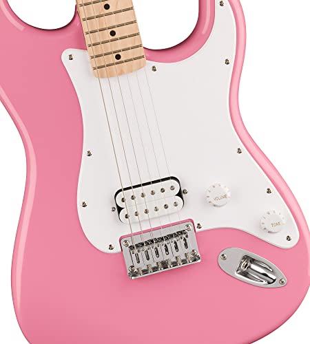 Image of Fender Squier Sonic Stratocaster HT H - Flash Pink Bundle with Tuner, Strap, Picks, and Austin Bazaar Guitar DVD