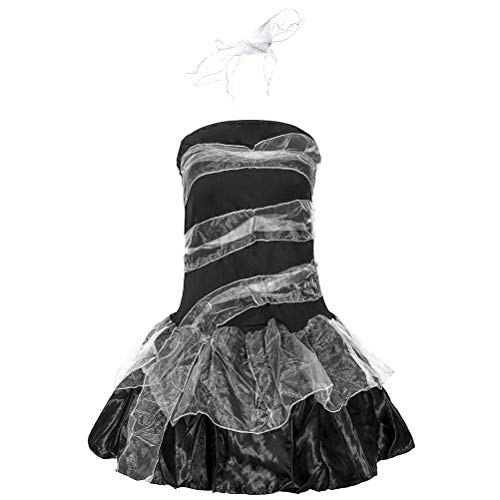 BESPORTBLE Vestido De Mujer y Cinta Para Halloween Vestido De y Novia Fantasma Adecuado Para Fiestas De Disfraz Temáticos
