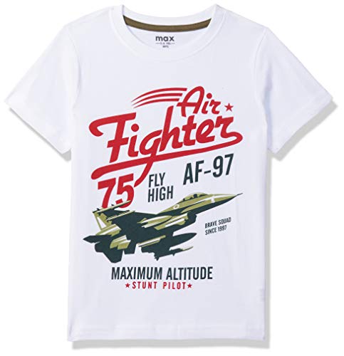 Image of Max Boy's Solid Regular Fit T-Shirt