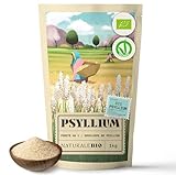 Tégument de Psyllium Blond BIO [Pureté 99%] de 1Kg. Psyllium Husk Biologique, Naturel et Pur. 100% Cosses de Graines de Psyllium Indien. Riche en fibres, à consommer dans l'eau, boissons ou jus.