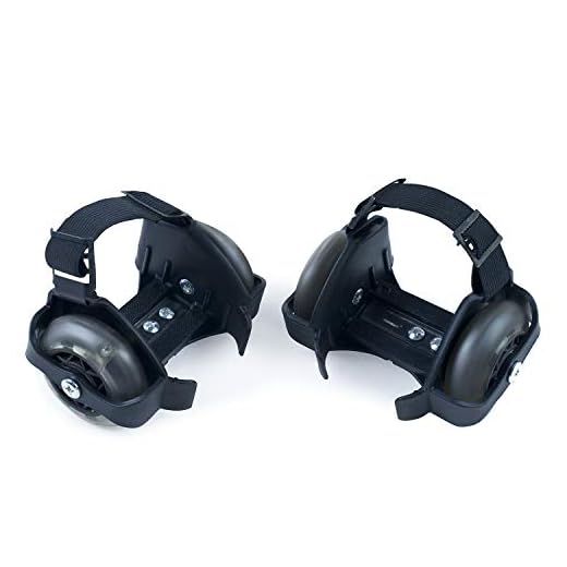 Seahouse Street Rollers Pop Lighted Flashing Heel Wheels Clip on Skates Rollers for Kids Over 6 Year Old (Black)