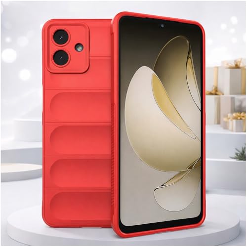 Image of Amazon Basics Mobile Cover for Samsung Galaxy A07 | Full Camera Protection | Liquid Silicon Case | Flexible Bumper Case for Samsung Galaxy A07 4G /5G /F07 4G /M07 4G /M17e 5G /F70e 5G (Red)
