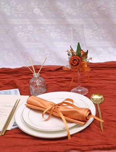 Fleurs artificielles de table orange brûlé, le coffret idéal pour anniversaire
