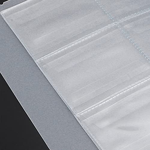 Les-Theresa Transparante Binder Foto Organizer Badge Opslag Boek Geperforeerde Ring Collectie Map 6 Pagina's (6 Gaten) - Image 5