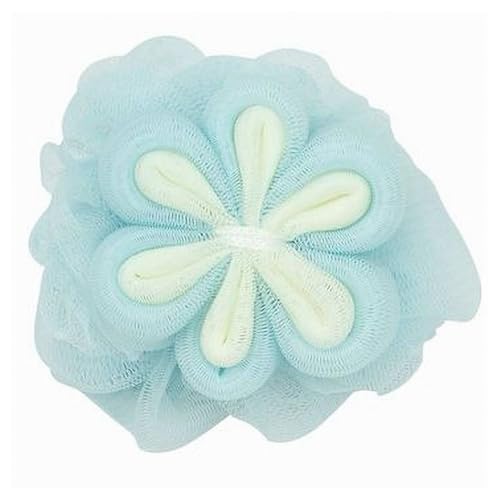 Oise Art Store Trade Shop - Spugna A Rete Bagno Doccia Con Fiore Morbida Esfoliante Scrubber Azzurra 79586 -