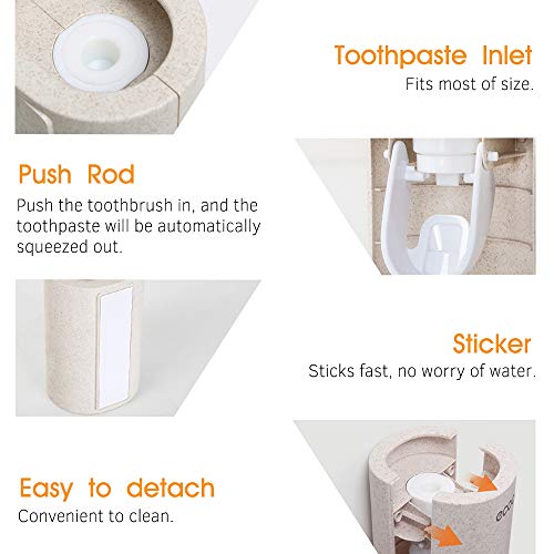 Sazoley Nail-Free Wall-Mounted Toothpaste Squeezer Dispenser For Family Kids #TOP1