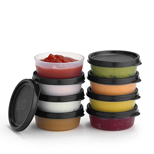 Image of Signoraware Mini Mate BPA Free Plastic Containers Set (70ml x 8 | Set of 8 | Black)