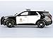2022 Police Interceptor Utility Black and White with Flashing Light Bar and Front and Rear Lights and Sounds 1/24 Diecast Model Car by Motormax 79548