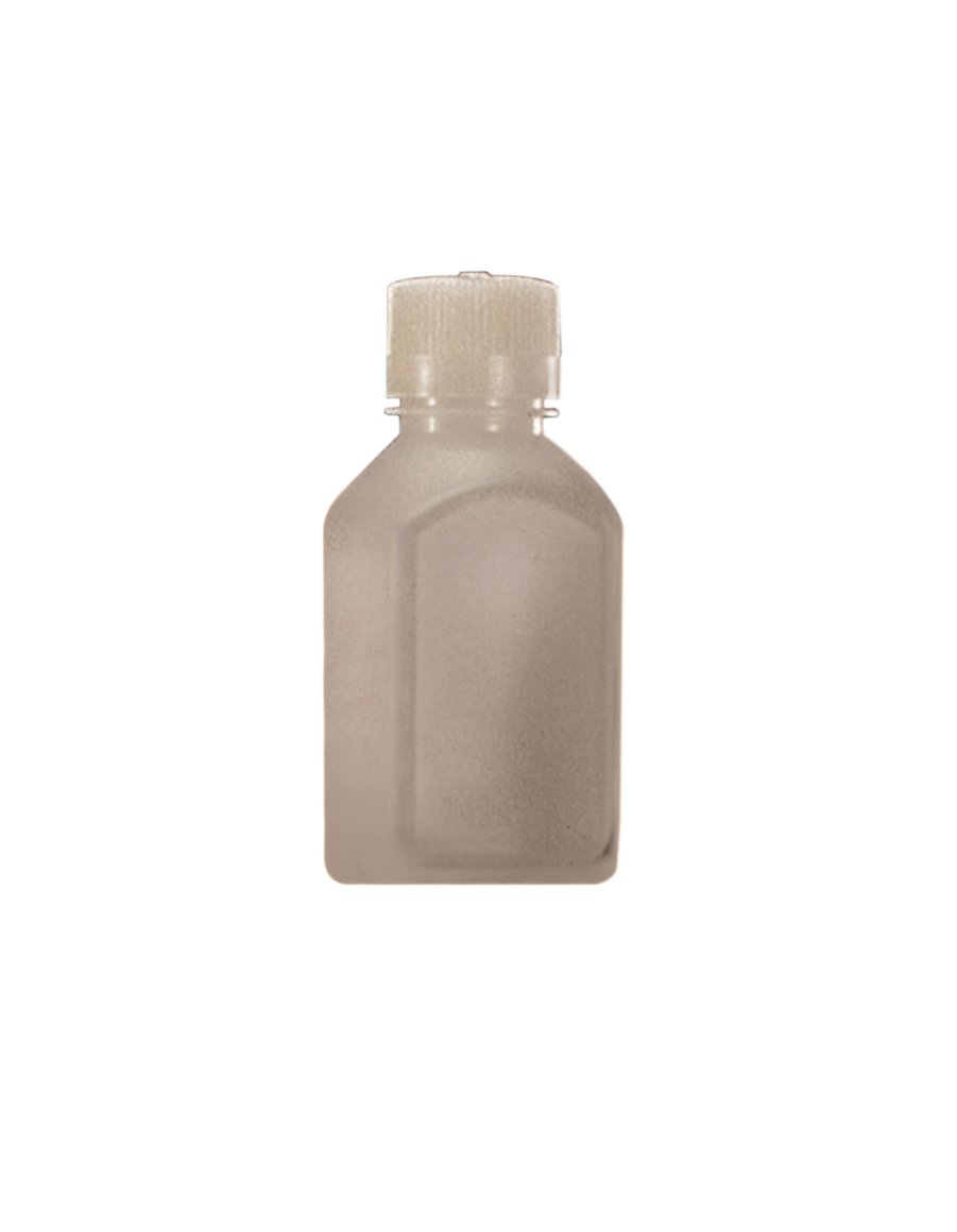 Nalgene High-Density Polyethylene Narrow Mouth Square Bottle, 125mL Capacity (Case of 72)