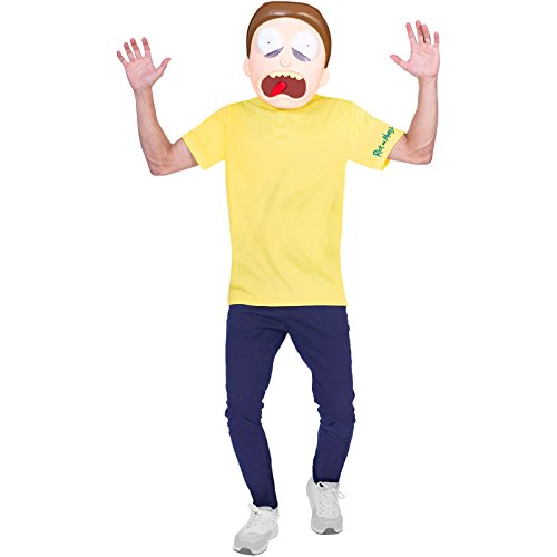 amscan 9904220 - Disfraz oficial de Morty Smith de Rick y Morty para hombre, talla estándar