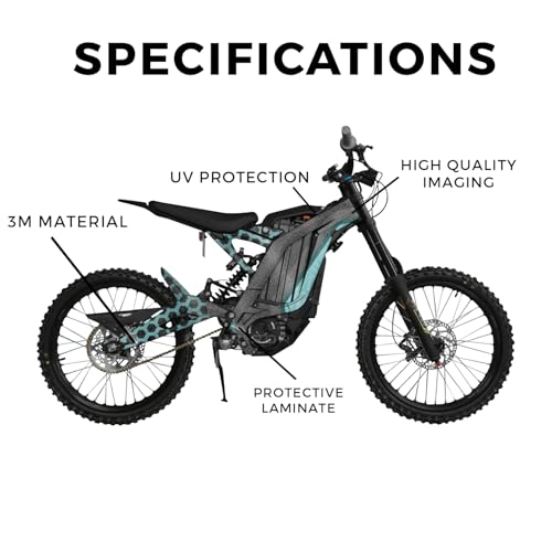 Image of Glossy Glitter Surron Light Bee Graphics Kit Wrap - Hex Cyan - Sur-Ron Skin - Premium 3M Vinyl Protective Wrap Decal Cover - Easy to Apply | Crafted in The USA by MightySkins