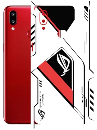Image of AtOdds - Full Body Back Screen Guard Protector Film - Lamination Wrap Skin Sticker Compatible with Samsung Galaxy A10s | Scratchproof Matte Finish (RogRed)