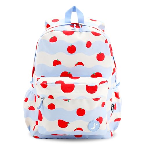Image of J World Oz Middle School Backpack for Kids. Cute Laptop Bookbag for Girls Boys, Floating Apple