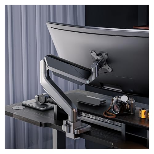 Soporte de monitor doble NBYGSC para evitar dolor de cuello elevando dos pantallas grandes 4