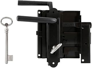Kastenschloss BB mit hebender Falle - Aufschraubschloss DM 60mm - Türschloss links, Stahl schwarz lackiert