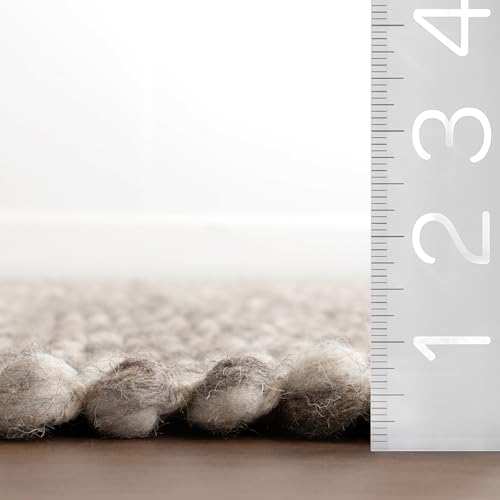 Image of Nuloom Marilyn Charcoal Solid Flatweave Wool Area Rug, 4' x 6'