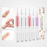 Shelloloh 6pcs Nail Cuticle Oil Pen for Nails, Nail Revitalizing Nutrition Oil Pen for Nail Treatmen