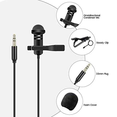 Lavalier Microphone Compatible With Rode Wireless Transmitter Bodypack - Tx/Wireless Go Ii/Rodelink Kit, Omnidirectional Condenser Lapel Mic 3.5Mm With Screw Lock, 5Ft #TOP5