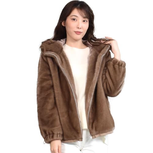 ミンク調ロングフェイクファーコート