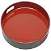 Kotobuki Red and Black Lacquer Serving Tray, 13-1/2-Inch
