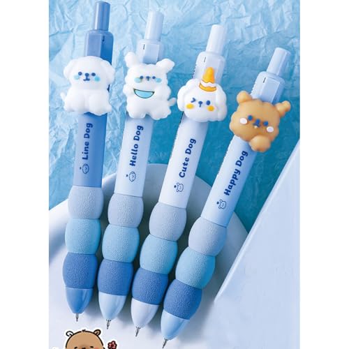 MOZXIRZ 4 bolígrafos gel retráctiles de tinta negra 0.5mm miniatura 2