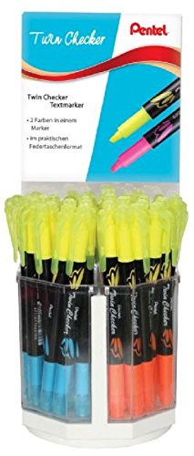 Textmarker Twin-Checker 30er Display sortiert zweifarbiger Textmarker