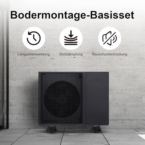 4 Stück Bodenkonsolen Dämpfungsstützen Gummidämpfungsstecker Anti-Vibrationsfüße Wasserdichter und Stoßdämpfender für Klimaanlage in 500 kg MAX (10 * 10 * 7CM)
