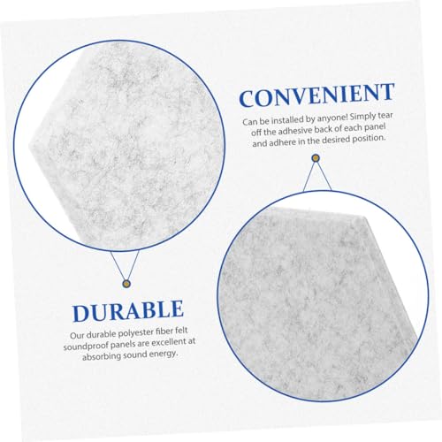 VICASKY 12pcs paneles hexagonales para aislamiento acústico para paredes, techos y puertas, reducción de ruido para estudios en casa y oficinas miniatura 2