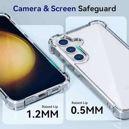 KIOMY Clear Case with Air Bag Bumper Corners for Samsung Galaxy S25 Plus / S24 Plus, Shockproof Protective Cover Hard PC Back + Flexible TPU Raised Bezel Hybrid Design Slim Fit for Samsung S25+ & S24+ by KIOMY - Used condition - Image 4