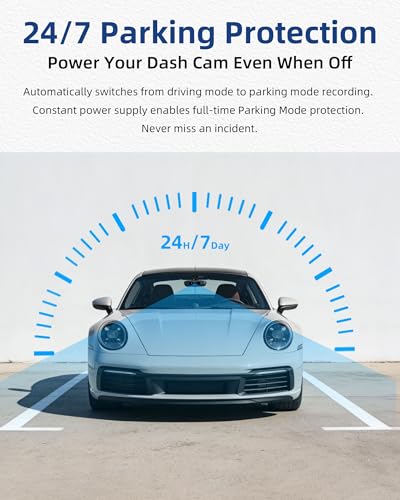 Dash Cam Hardwire Kit USB C – Acc Power Cable with 24H Parking Mode & Low Voltage Protection, Compatible with Redtiger, Wolfbox, Vanture and Most Dash Cameras, 4 Fuse Tap Sets - image 3