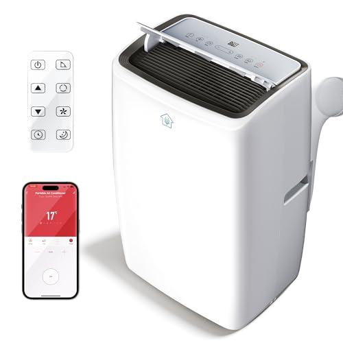 Image of 14000 BTU Portable Air Conditioners, Smart Portable AC Unit with App & Remote Control, 4-in-1 Cooling, Heating, Dehumidifier, Fan for Rooms up to 700 sq.ft, 24H Timer, 3 Speed