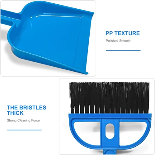 Mini Dustpan And Broom Set Portable Plastic Brush Set (Blue) Used For Desk, Home, Kitchen,Cage Cleaning Of Any Small Animals, Guinea Pigs, Rabbits, Hamsters #TOP2
