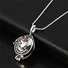 PSL Elena Gilbert Vervain Antique Silver Tone Crystal Pendant Necklace for Fans Cosplay Costume Jewellery #1