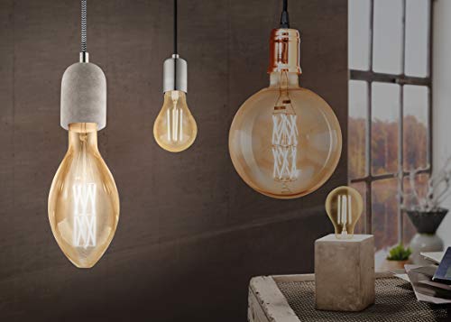 Eglo Dimmable E27 Filament LED Candle Light Bulb Big Size, Extra-Large Amber Vintage Edison lamp - Image 3