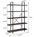 O&K FURNITURE 5 Tier Bookshelf, 5 Shelf Industrial Bookcase 70 Inch Tall, Wood and Metal Book Shelf for Living Room, Bedroom, Kitchen Home Office, Rustic Brown