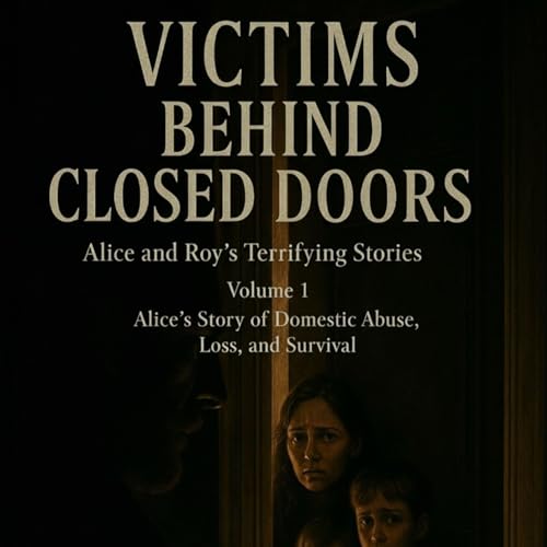 Diseño de la portada del título Victims Behind Closed Doors