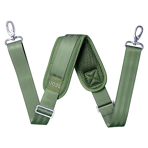 59 Inch Shoulder Straps, Soft with Ultra-Thick Fixed Shoulder Pad, Two Way Independently Adjustable Buckle Replacement Straps for Laptop Bag Messenger Bag Tool Bag Luggage,Green