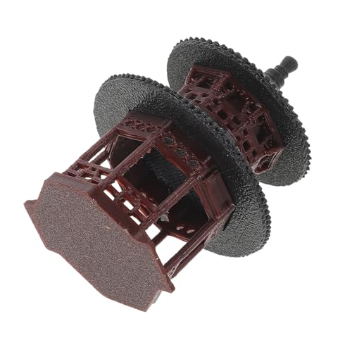 Baluue Statue de Pavillon Miniature Maquette de Décor pour Bonsaï Figurine de Pagode Asiatique Ornement de Jardin Miniature Décoration de Micro-Paysage