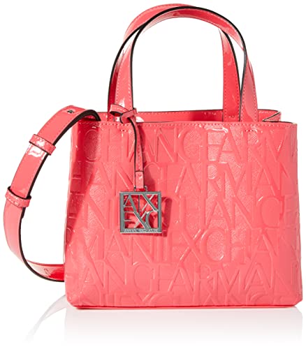 Crossbody Adjustable Strap ARMANI EXCHANGE Essential, Liz, Logo all Over, Small Size, Open Shopping Donna, Rosa (Highlight)