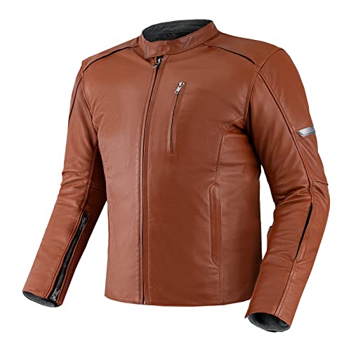 Veste Homme SHIMA Hunter Blouson Moto Cuir Noir Protection