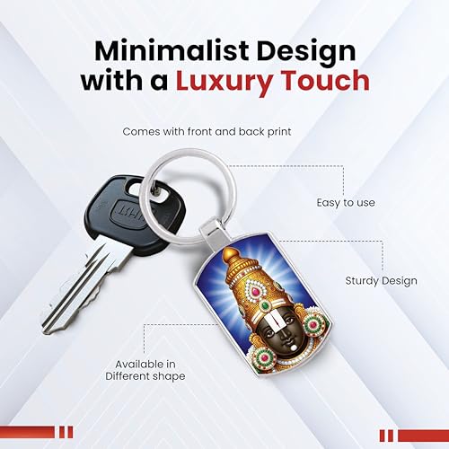 Image of Stylish Metal Keychains with Permanent Glossy Print - Inspirational Quotes & Spiritual Designs - Perfect Key chains for loved ones, Personal Use, Gifts & Return Gifts