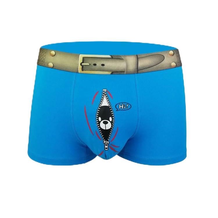 panteasy Front Design Print Menswear Brief Boxer Shorts -Soft Cotton Spandex Stretch Underwear-picture-43