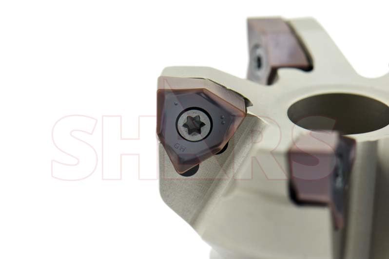 Shars 2-1/2" 90 Degree 5 Flute Indexable Face Mill + 5 PCS WNHU 442 Carbide Inserts for Alloy & Stainless Steel Cutting 404-2820W+424-2112(5) New [6