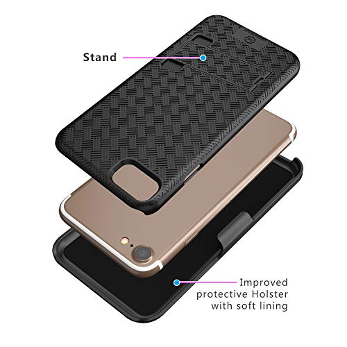 Wizgear coque clip ceinture iPhone 7 holster de protection avec support noir iPhone 8