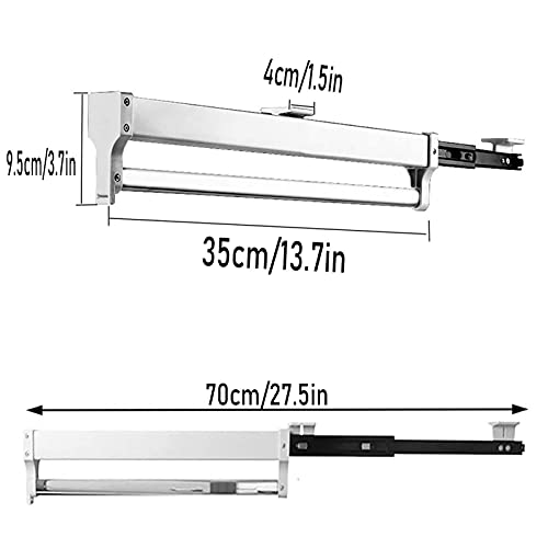 Rack de vetements push pull pour rangement de chemises et pantalons 35cm