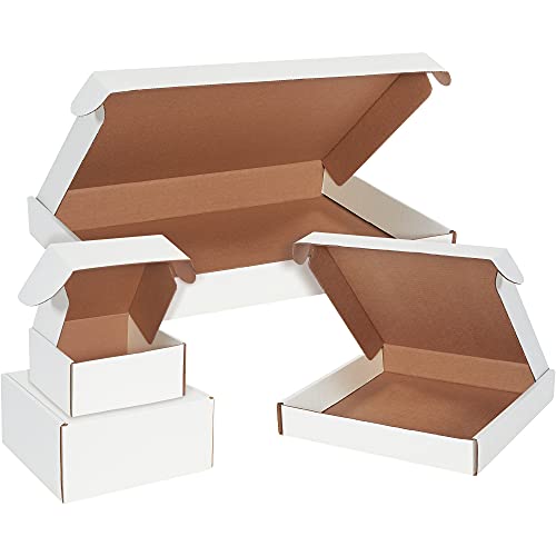 Image of Box USA 24 inch Deluxe Shipping Boxes 24 inchL x 18 inchW x 6 inchH, 25-Pack - White Box Mailers for Packaging, Storage, Gifts or Bulk Business Orders