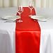 12" x 108" Satin Table Top Runner Wedding Linens - 25 colors! - Red