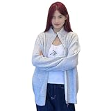 [Radofo] カーディガン メンズ レディース ダブルジップ ニット 約24.7オンス 超厚手 立ち襟 オーバーサイズ 落ち肩 無地 秋冬対応 ライトアウター